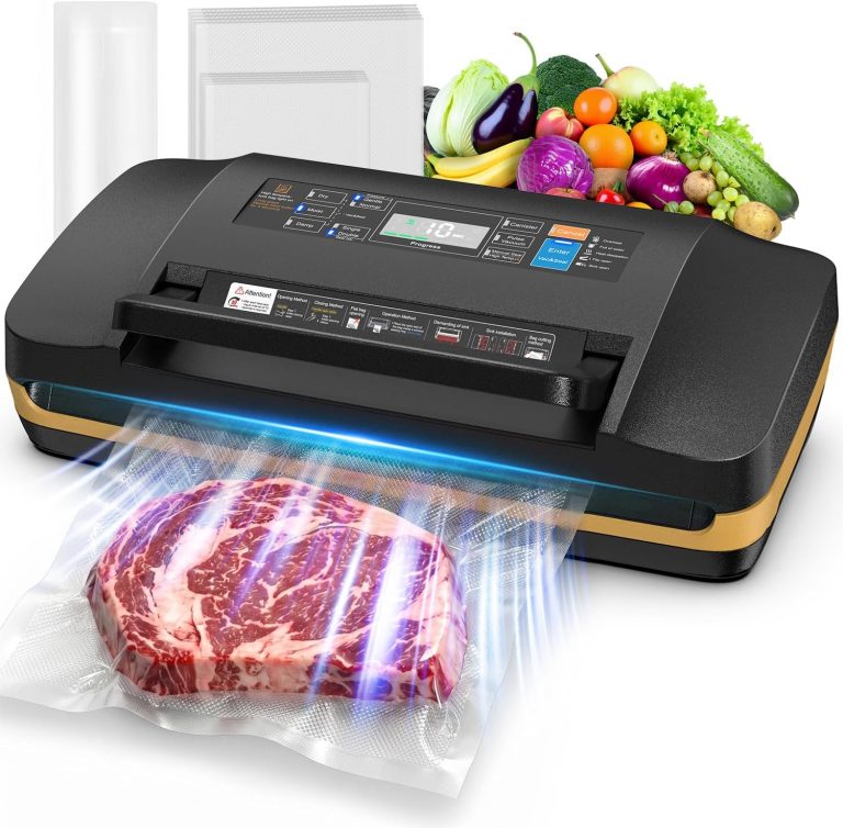 AbleMark SV608 Machine Sous Vide Alimentaire 95 kPa, 18 en 1, Double Scellage, Modes Sec et Humide, avec Cutter et Sacs Inclus