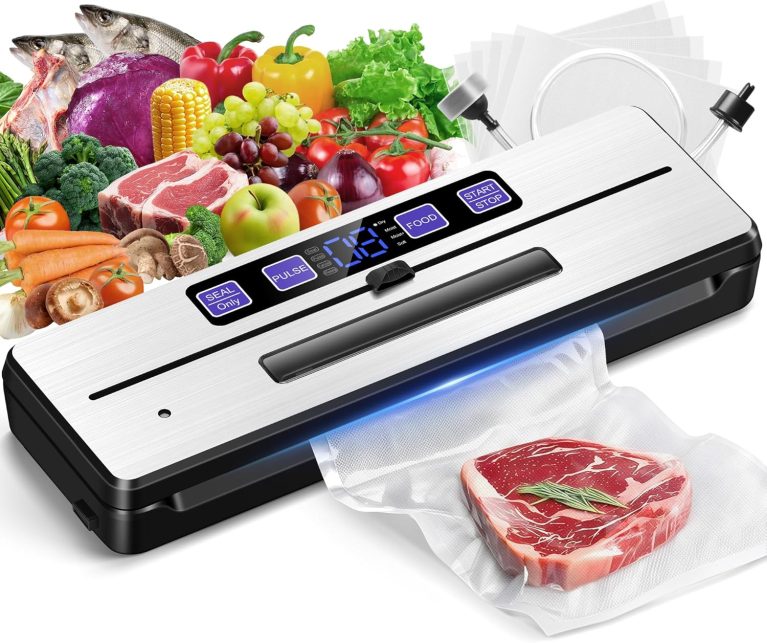 LanBlu Machine Sous Vide Alimentaire 80KPA 7en1 avec Double Thermoscellage
