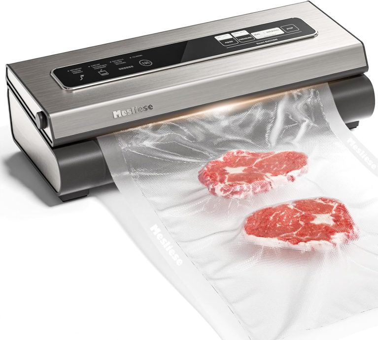 Mesliese 90kPa 6-in-1 Machine Sous Vide Aliment, Modes Sec/Humide, Argent