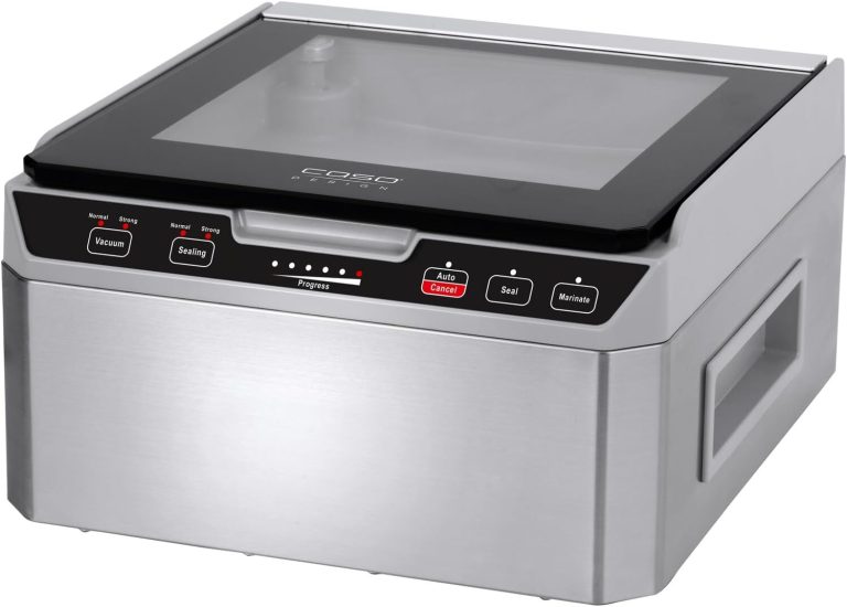 Caso VacuChef 40, Appareil de Mise sous Vide à Cloche en Acier Inoxydable, Chambre 3L, 70 L/min