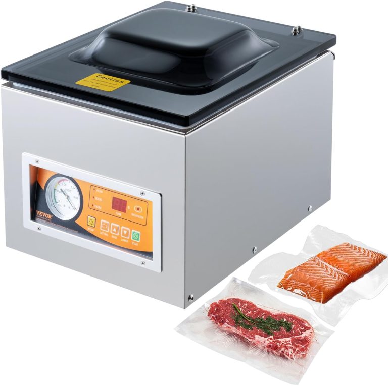 VEVOR Machine à Emballer sous Vide à Chambre 260 W, Vide Relatif -100 kPa, Boîtier Acier Inoxydable