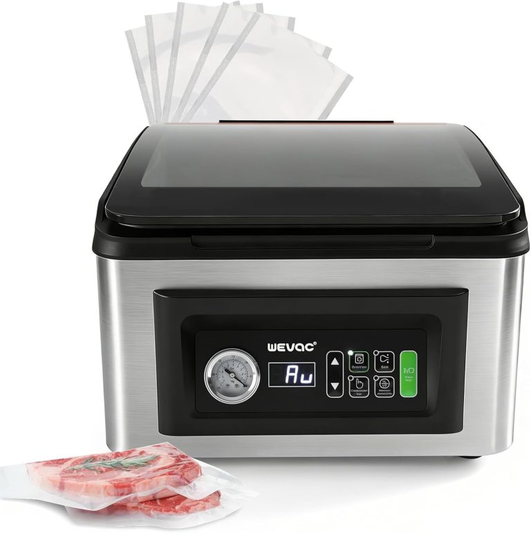Wevac CV12Pro, machine sous vide alimentaire à chambre 8L, 430 W, SmartVac